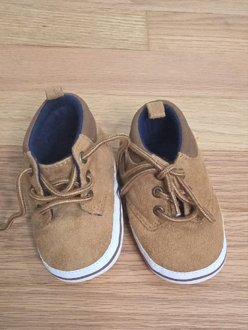 baby Brown Suede Lace-Up Shoes